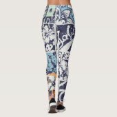 Surfen patchwork: grunge patroon leggings (Achterkant)