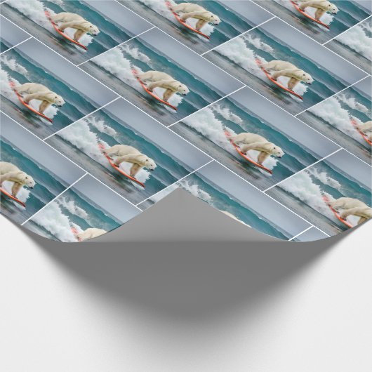 Surfen Polar Beer Cadeaupapier (Hoek)