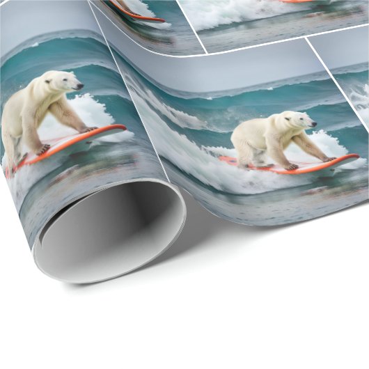 Surfen Polar Beer Cadeaupapier (Rol Hoek)
