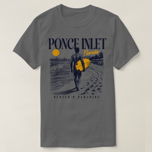  Surfen Ponce Inlet Florida Retro Surfer S T-shirt (Design voorkant)