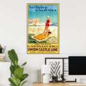 surfen poster (Thuiskantoor)