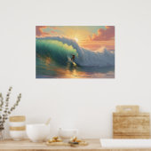 Surfen Poster (Keuken)