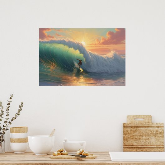 Surfen Poster (Keuken)