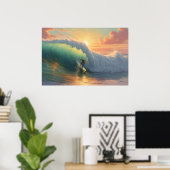 Surfen Poster (Thuiskantoor)