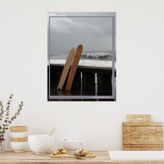 surfen poster (Keuken)