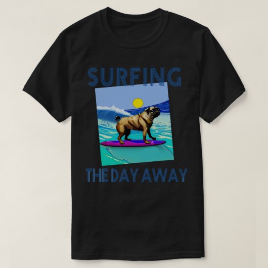 SURFEN PUG 1 T-SHIRT (Design voorkant)