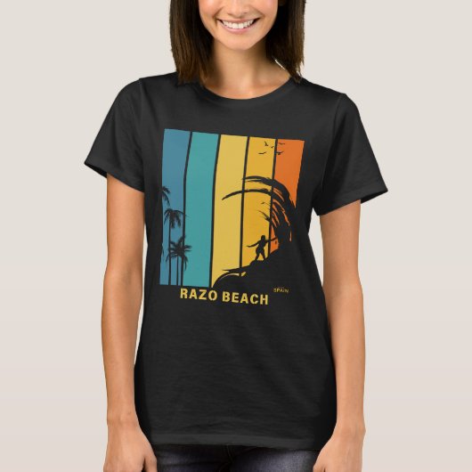 Surfen Razo Beach Spanje T-shirt (Voorkant)