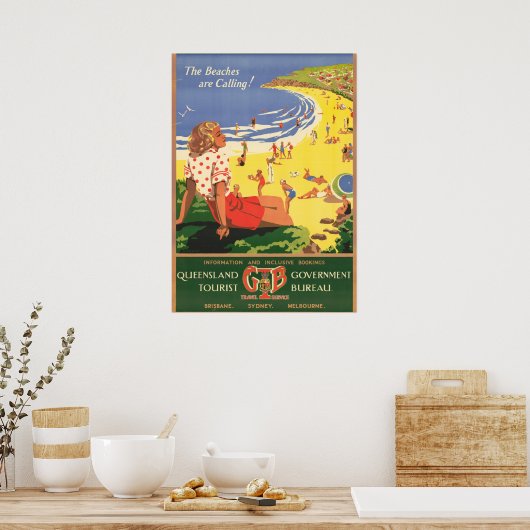 Surfen Resorts - Australië Poster (Keuken)