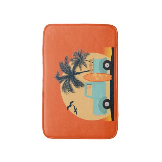 Surfen Retro Badmat (Voorkant Verticaal)