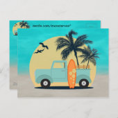 Surfen Retro Briefkaart (Voorkant / Achterkant)