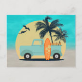 Surfen Retro Briefkaart (Voorkant)