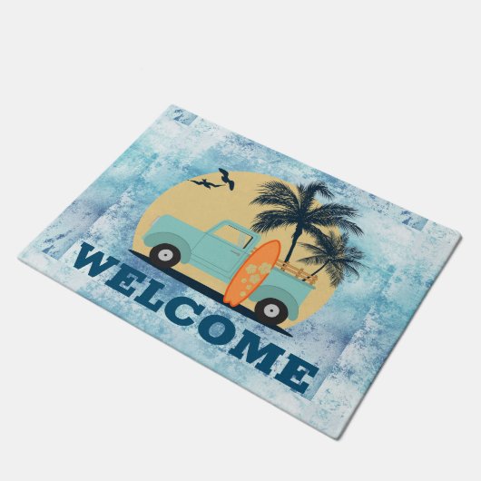 Surfen Retro deur mat (Schuin)