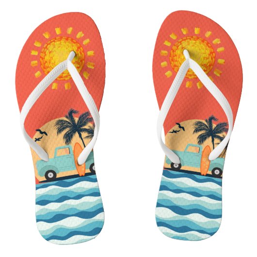 Surfen Retro Flip Flops (Voetbed)