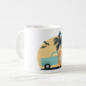 Surfen Retro Koffie Mok (Voorkant links)
