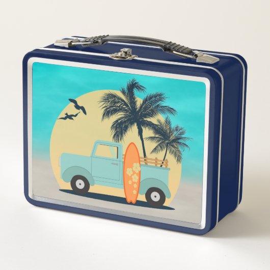 Surfen Retro Lunch Box (Voorkant)