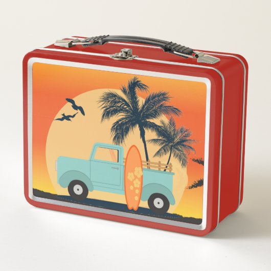 Surfen Retro Lunch Box (Voorkant)