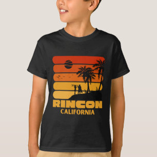 Surfen Rincon Beach Californië Retro Surf T-shirt