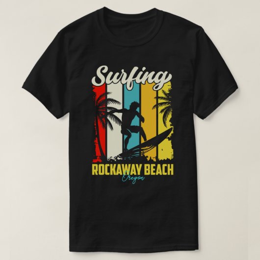 Surfen Rockaway Beach Oregon T-shirt (Design voorkant)