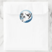 Surfen Ronde Sticker (Tas)
