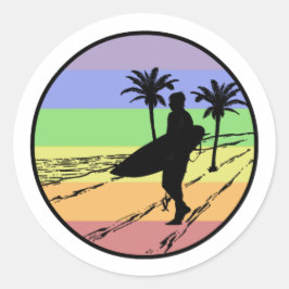 Surfen Ronde Sticker