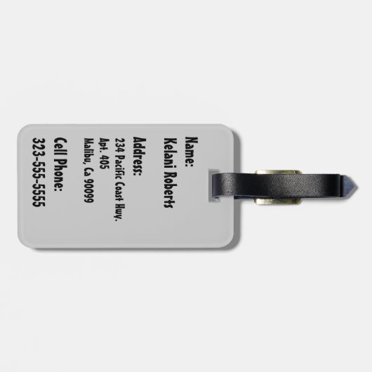 Surfen Safari Hawaïaanse Bagagelabels (Achterkant horizontaal)