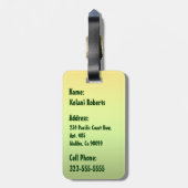 Surfen Safari Hawaiian Retro Bagagelabels (Achterkant verticaal)