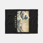 Surfen Samoyed Kanagawa Wave Japanse hond Grappig Fleece Deken (Voorkant (Horizontaal))