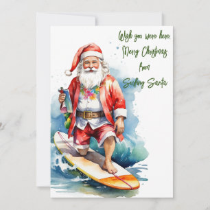 Surfen Santa Flat Vakantie Kaart