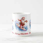 Surfen Santa Merry Christmas Mok (Center)