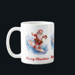 Surfen Santa Merry Christmas Mok<br><div class="desc">surfen santa Merry Christmas mok</div>