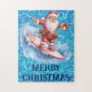 Surfen Santa Merry Kerstpuzzel Legpuzzel
