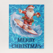 Surfen Santa Merry Kerstpuzzel Legpuzzel (Verticaal)