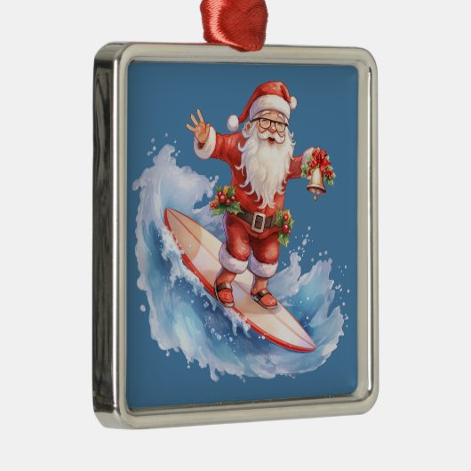 Surfen Santa Ornament (Rechts)