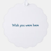 Surfen Santa Paper Ornament Kaart (Achterkant)