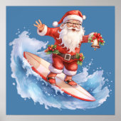 Surfen Santa Poster (Voorkant)
