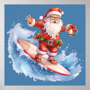 Surfen Santa Poster