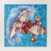 Surfen Santa Puzzel Legpuzzel (Horizontaal)
