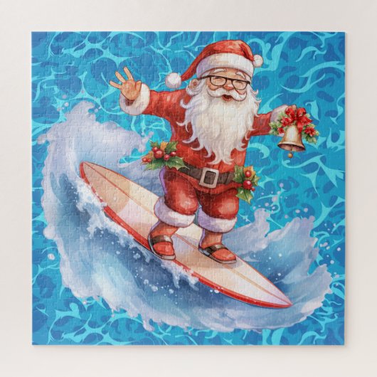Surfen Santa Puzzel Legpuzzel (Verticaal)
