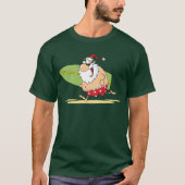 Surfen Santa T Shirt (Voorkant)