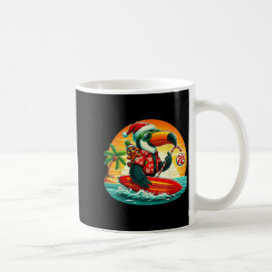 Surfen Santa Toucan en grappige hond Trocal Kerstm Koffiemok