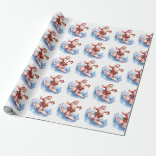 Surfen Santa Wrapping Papier