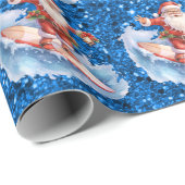 Surfen Santa Wrapping Papier (Rol Hoek)