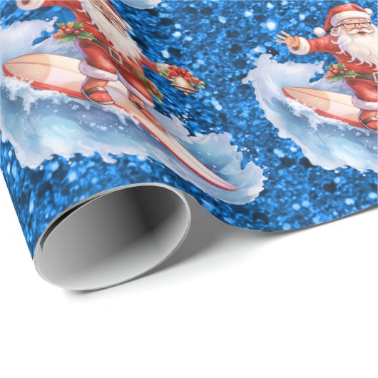 Surfen Santa Wrapping Papier (Rol Hoek)