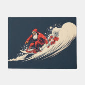 Surfen Santa Zomer Kerstmis Deurmat (Voorkant)