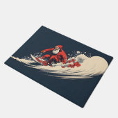 Surfen Santa Zomer Kerstmis Deurmat (Schuin)