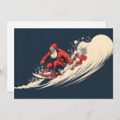 Surfen Santa Zomer Kerstmis Feestdagenkaart (Voorkant / Achterkant)