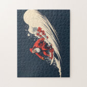 Surfen Santa Zomer Kerstmis Legpuzzel (Verticaal)