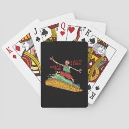 Surfen Skelet op Pokerkaarten