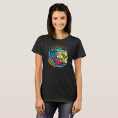 Surfen Skeleton Summer Vibes Beach Waves Sunset S T-shirt (Voorkant volledig)
