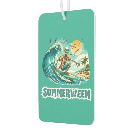 Surfen Skeleton Zomer Tussen Strand Vibes Luchtverfrisser (Links)